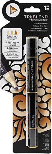 Spectrum Noir Triblend Alcohol Blendable Rotuladores 3 Colores en 1 Pluma Oro Marrón, Gold Browns, talla única Cover