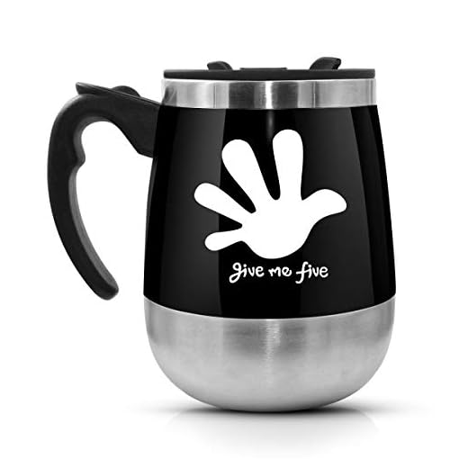 Self Stirring Mug, LEADNOVO Update Stainless Steel Auto Mixing Mug for Bulletproof/Keto Coffee/Death Wish/Hot Chocolate/Milk/Cocoa Protein Shaker Mug for Office/Kitchen/Travel/Home Life -450ml/15.2oz
