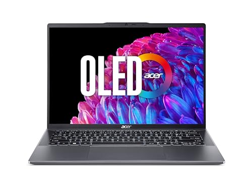acer Swift Go 14 OLED (SFG14-63-R81N) Ultrathin/Laptop, 14' WQ2.8K OLED Display, AMD Ryzen 7 8845HS, 32 GB RAM, 1 TB SSD, AMD Radeon Grafik, Windows 11, QWERTZ Tastatur, grau