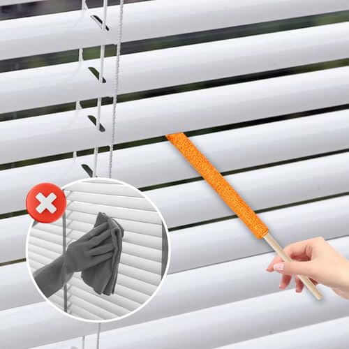 Image of 12 Pcs Mini Detail Duster Sticks Crevice Cleaning Tool Brush Microfiber Gap Dust Cleaner for Window, Fan, Blind and Car Vent