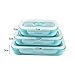Produktbild Meisijia 3pcs bewegliche zusammenklappbare Silikon-Lunch Box Folding Küche Mikrowelle Haushalt Picnic Food Storage Container Box