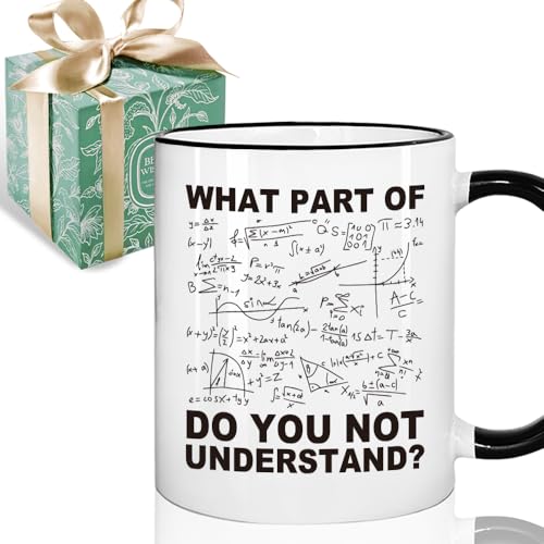 Puouoonyi Funny Teacher Appreciation Gift for Math Teacher Gifts Women Men, What Part of Do Not You Understand Teacher's Day Birthday Gifts for Teachers Engineer Mathematician Math Students 11oz