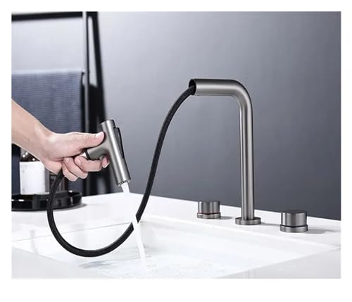 Robinet de baignoire à cascade avec douchette pour éliminer les éclaboussures et le calcaire - 7