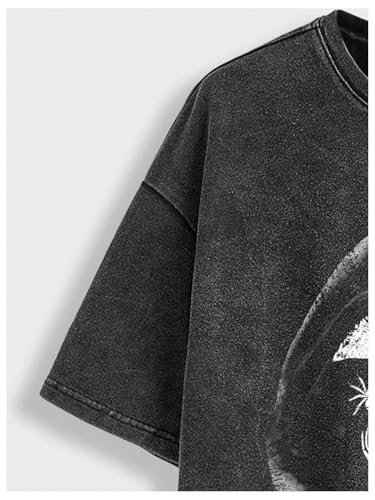 Milumia Men's Y2k Gothic Graphic T Shirts Short Sleeve Loose Tee Tops Vintage Streetwear4