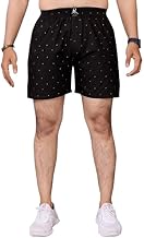 Men's Cotton Black Mit Printed Regular Boxer Shorts (Black Mit_XXL_1)