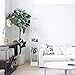 Simple Designs LF1014-WHT Etagere Organizer Storage Shelf Linen Shade Floor Lamp, White