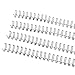 100Pcs Double Loop Wire Binding Spine 60 Sheet Capacity 3in1 Pitch 34 Loop 9.5mm Diameter Set Kit for A4 Paper Black Loop Binding Wires, Mixed Sizes (Black)
