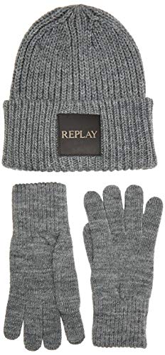 Preisvergleich Produktbild Replay Damen AW8010.000.A7089 Winter-Zubehör-Set, 56 Silver, UNIC