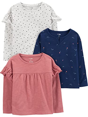 Image of Simple Joys by Carter's Baby Girls Long-Sleeve Shirts, Pack of 3
