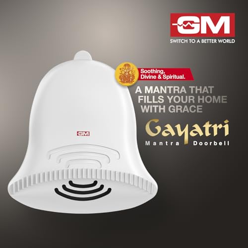 Image of GM 4026 Musical Door Bell for Home | Wired Electric Door Chime | Melody Sound | Sleek White Design | Wall Mount Installation | 240V AC | Durable & Energy Efficient