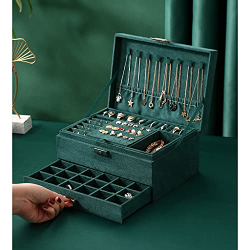 Boîtes à bijoux en velours voyageuses écrin 3 couches pour colliers - 6