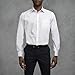 STACY ADAMS Men's Regular Fit Big & Tall Solid Dress Shirt, White, 19