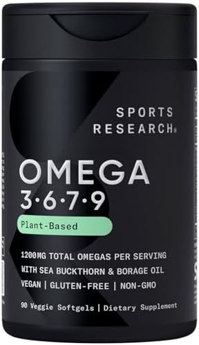 Sports Research® Vegan Omega 3-6-7-9 - 1200 mg of Multi-Spectrum ...