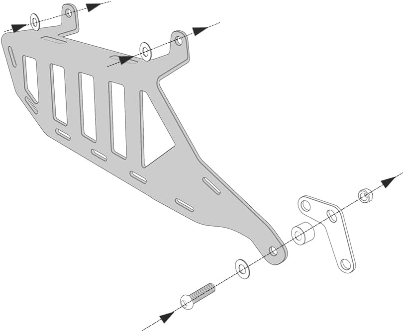 Motorcycle Side Luggage Racks Luggage Side Rails Compatible with Kawasaki KLR650 (Adventure/ABS) 2022-2025 KLR650S ABS KLR650 Traveler/ABS 2022-2025
