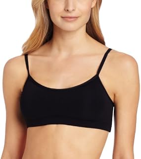 Capezio Women's Camisole Bra Top,Black,M (8-10)