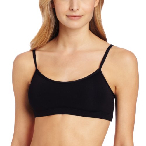 Capezio Women's Camisole Bra Top,Black,M (8-10)