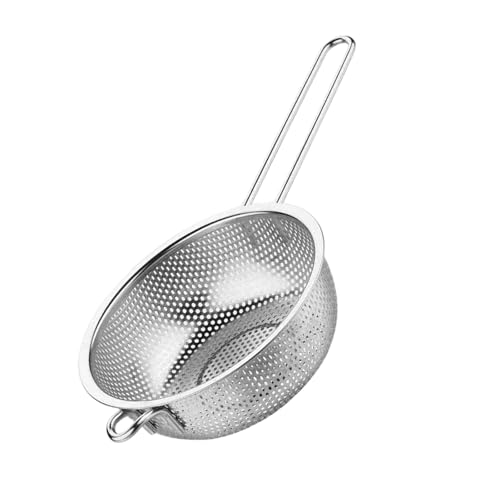 Colander in acciaio inox, design multifunzionale, facile da usare, ideale per il carico della cucina e il filtro multiuso - immagine 4