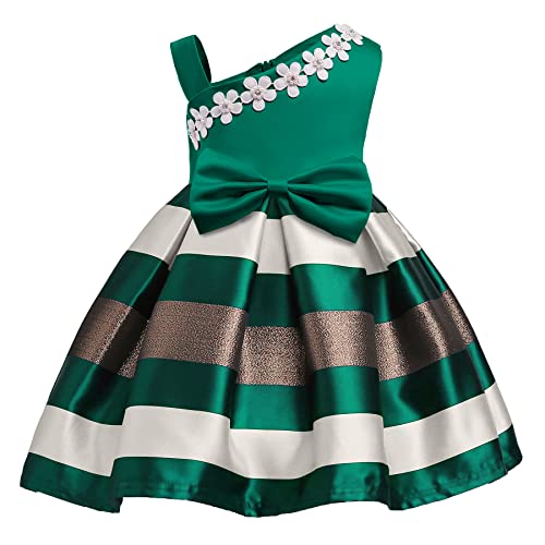Aimjchld Party Dress For Toddler Little Baby Girls Flower Wedding Dresses Pageant Prom Ball Gowns Fancy Performance Formal Special Occasion Dress Size 4 5 Years (Green 120) #TOP9