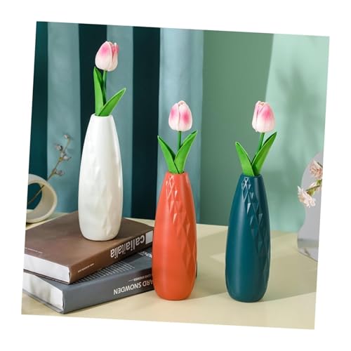 Jarrones para flores irrompibles juego de jarron decorativo blanco 5