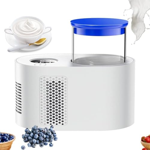 BLOSSS Yogurtera automática, máquina para Hacer Yogur con Doble función de frío y Calor, Temporizador con Pantalla LCD, incubadora de Yogur, Ideal para Botes de Yogur Individuales caseros White