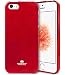 iPhone SE Case, iPhone 5S Case, iPhone 5 Case, [Ultra Slim] Goospery® Color Pearl Jelly [Pearl Glitter] Case Premium TPU [Anti-Yellowing / Discoloring Finish] Cover for Apple iPhone SE/5S/5 - Red