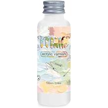 Matte Varnish for Acrylic Painting,100ml Acrylic Paint Varnish,Clear Varnish Keeps Paintings from Yellowing, Cracking, Maintains Permanent ColorMatte
