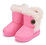 calzado niña 2 años  Botas de Nieve para Niños Invierno Felpa Botines Calentar Botas de Nieve Bebés Antideslizantes Zapatos Botas