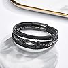 ADVIOK Gifts for Man Husband Boyfriend, Engraved Leather Bracelet Infinity Knot Birthday Valentines Christmas for Men Gift #3