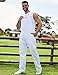 Yuanbang Overalls for Men Work Utility Coveralls Fashion Bib Romper Jumpsuit with Zipper Fly(White,M)