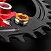 Aluminum Chainring Bolt Spacer Washer, 1mm and 2mm Thick, for Crankset Single Speed Conversion (Double to Single Chainring), 5-Pack（1MM）
