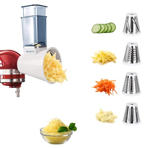 Comparison: Best Kitchenaid Attachment For Frosting 7 Slicer Shredder Attachment for Kitchenaid Stand Mixer, Salad Machine with Vegetable Slicer, Salad Maker, Food Slicers Cheese Grater Attachments for Kitchenaid Mixer Dishwasher Safe By Airpro,Blue