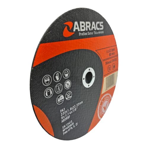 Abracs 230mm Metal Cutting Discs 5-Pack