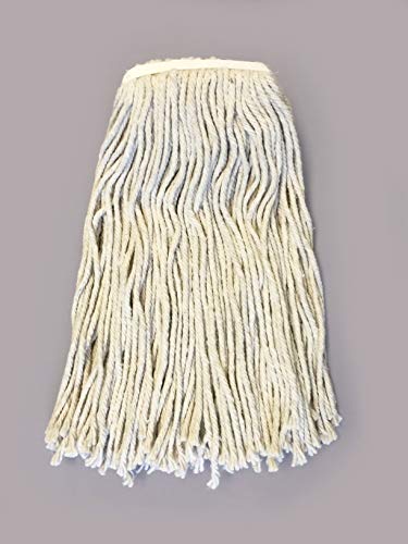 Hero Economy Cotton Cut End Mop Head Replacement, Commercial Mop, Mop Head with 1 inch Double Stitched Connector (1 Pack)