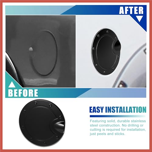 ACROPIX Black Fuel Tank Cover Door Gas Filler Cover Replacement Accessories for Dodge for Ram 2010-2017 Car Parts by ACROPIX - Image 4