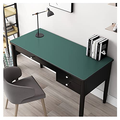 Alfombrilla Escritorio Grande de Cuero, Tapete Mesa Escritorio, Alfombrillas Raton PU Cuero, Tapete de Protector para Mesa de Comedor, Alfombrilla Cubre Mesa para Ofi(Size:50×80 cm,Color:Green)
