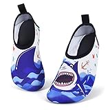 AMZTM Kinder Strandschuhe Jungen Hai Schwimmschuhe Aqua Schuhe Baby Badeschuhe für Beach Pool Surfen Yoga