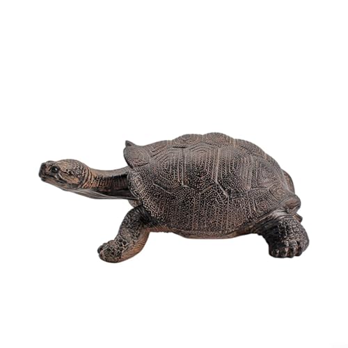 Puupaa Estatua de tortuga realista para decoración de jardín y acuario, figura detallada de reptil de plástico, modelo de animal de simulación para adorno de estanque de peces (A)