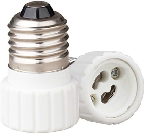 UL-Listed E26/E27 to GU10 Adapter, Medium Screw (E26/E27 Edison Screw) to GU10 Base Socket Reducer Adapter Converter, Heat-Resistant, Anti-Burning, No Fire Hazard (3-Pack)