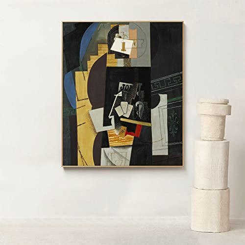 Picasso Canvas Wall Art - Card Player Poster - Cubism Prints - Classic Picture Cool Wall Decor For Home Classroom Library Unframed (Card Player,12X15Inches/30X38Cm) #TOP1