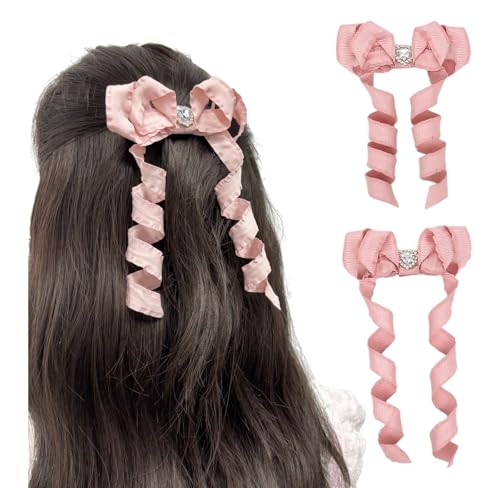 Idée cadeau femme : lot de pinces à cheveux Lolita Anime avec nœud rose de fête