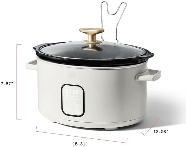Miniatura 2 de Olla de cocción lenta programable de 6 cuartos de galón, glaseado blanco por Drew Barrymore