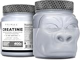 Primal Creatine Monohydrate Powder (400 Grams) | Unflavored Micronized Creatine Muscle Development Supplement for Pre-Workout & Recovery | 5g Creatine Monohydrate per Serving