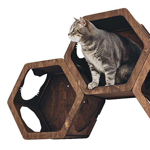 Wall Cat Bed Cat Shelves Wall Cat Toy Gift Rustic Cat Decor Cat Lover Gift New Home Gift Wood Cat Tree Cat Furniture