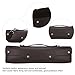 Flute Carrying Bag Synthetic Leather Non Woven Fabric Metal Wind Instrument Storage Case with Shoulder Strap Flute Protective Case Flute Storage Bag (Brown)
