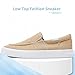Obtaom Slip On Shoes Canvas Slip On Sneakers Comfy Arch Support Loafers Casual Canvas Fashion Sneaker(Tan,11 Women/9 Men)