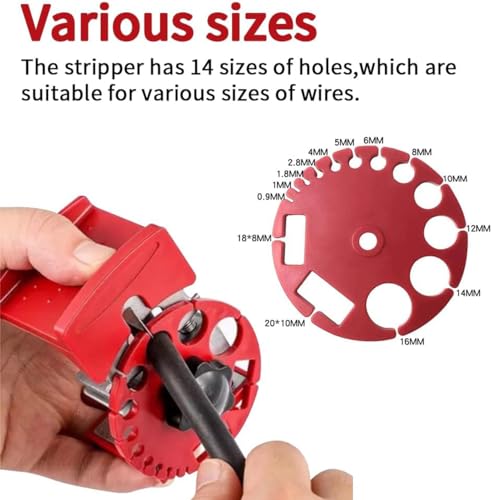 Image of MEZON Portable Handheld Wire Stripper & Cable Peeler | Universal Electric Wire Cutting Tool | Precision Insulation Remover for Electricians, DIY, Home & Industrial Use
