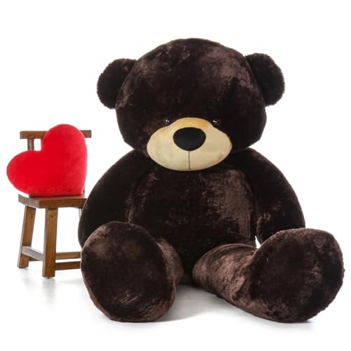 Image of JAI SHREE Soft Plush Teddy Bear for Kids & Girls | Cute Hugable Stuffed Toy with Bow for Birthday, Anniversary & Valentine's Dayt (Chocolate, 4 Feet)