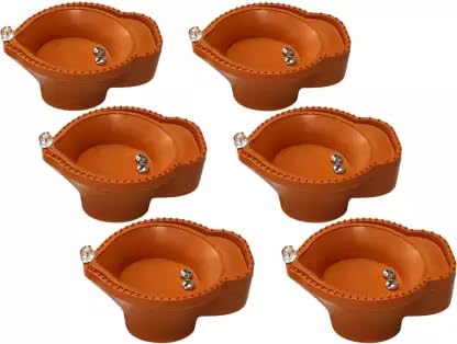 WORLD7® Led Light Water Sensor Diya No Electricity Needed, Artificial Flameless Candle Panti Best for Decorations for All Occasions Ganapati Navratri Diwali Puja Wedding Party (Diya-4) (B0CJPGL62L) Amazon Price History, Amazon Price Tracker