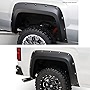 Bushwacker Pocket/Rivet Style Rear Fender Flares | 2-Piece Set, Black, Smooth Finish | 40122-02 | Fits 2014-2018 GMC Sierra 1500; 2015-2019 Sierra 2500 HD/3500 HD w/ 6.6' or 8.2' Bed (Excludes Dually)