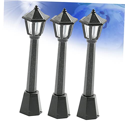 VICASKY 3 Pçs Decoração De Mesa Rústica Para Mesa De Mini Poste De Luz DIY Luzes De Rua Em Miniatura